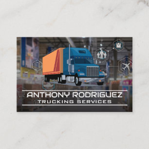 Logistics Warehouse   Semi Truck Transporter Business Card