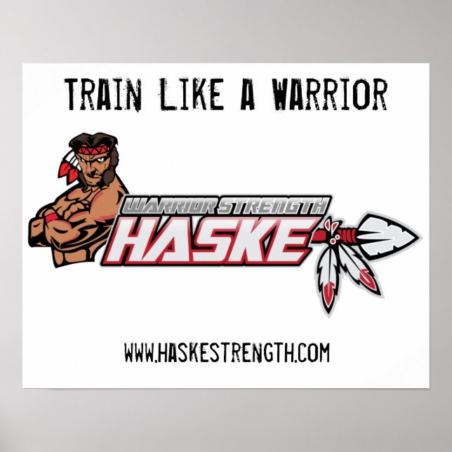 Logo2, www.haskestrength.com, Train Like a Warrior Poster (Front)