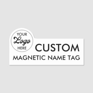LOGO 3" x 1.5" Custom Magnetic Name Tag Blank