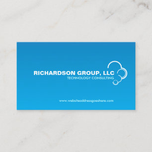 LOGO ABSTRAIT de NUAGE sur le carte de visite BLEU