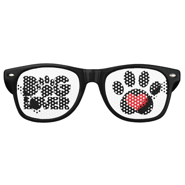 Logo Amoureux des chiens Lunettes de soleil rétros (Devant)
