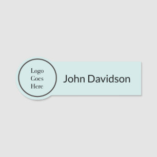 Logo and Full Name on Light Teal Tag
