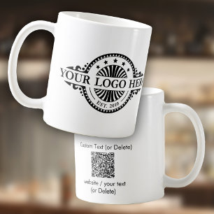 Logo and QR Code Buisness Marketing Coffee Mug