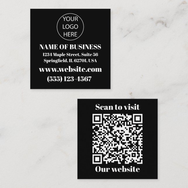Logo and QR code business card (Front/Back)