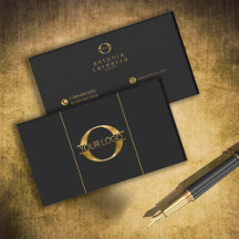 Logo and Social Media Icons Gold Foil/Bk Hor ID810