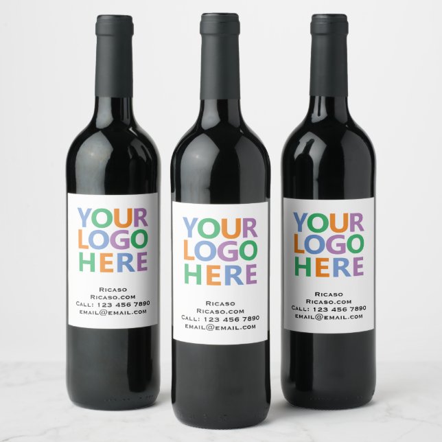 Logo and Text Custom Personalized Wine Label (Bottles)