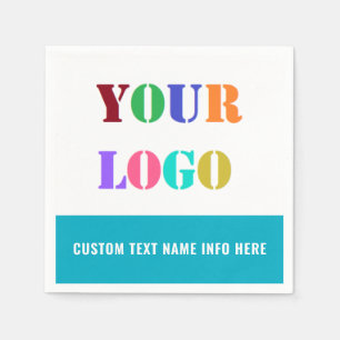 Logo and Text Promotion Business Napkins Template