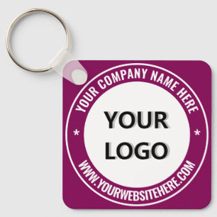 Logo and Text Promotional Your Business Keychain