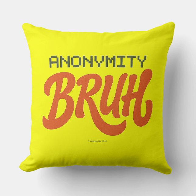 Logo Anonymity Bruh - Coussin de lancer (Recto)