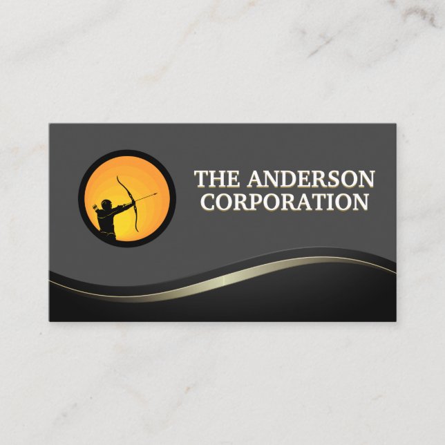 Logo Archer | Carte de visite de construction (Devant)