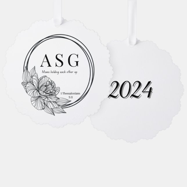 Logo ASG avec carte d'ornement Date (Recto/Verso)