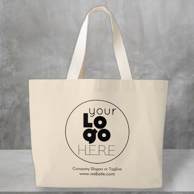 Logo avant de Sac fourre-tout en coton grand forma (Créateur téléchargé)