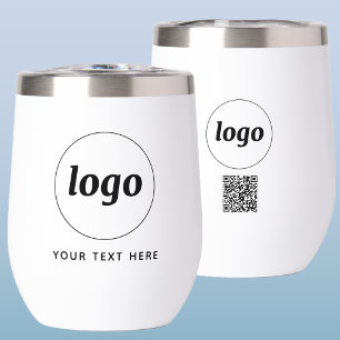 Logo avec texte et code QR Promotion professionnel