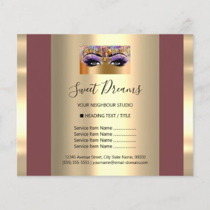 Logo Beauty Salon Makeup Price List Blush Flyer