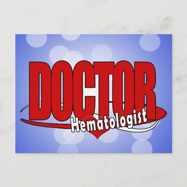 LOGO BIG RED DOCTOR Hematologist Postcard (Front)
