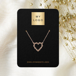 Logo bijoux d'oreille en or noir