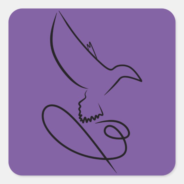 logo-bird-design-falcon-vector square sticker (Front)