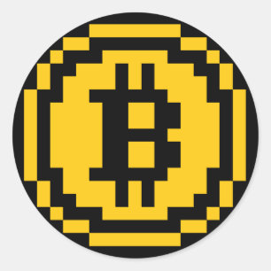 Logo Bitcoin BTC 8 bits   Sticker