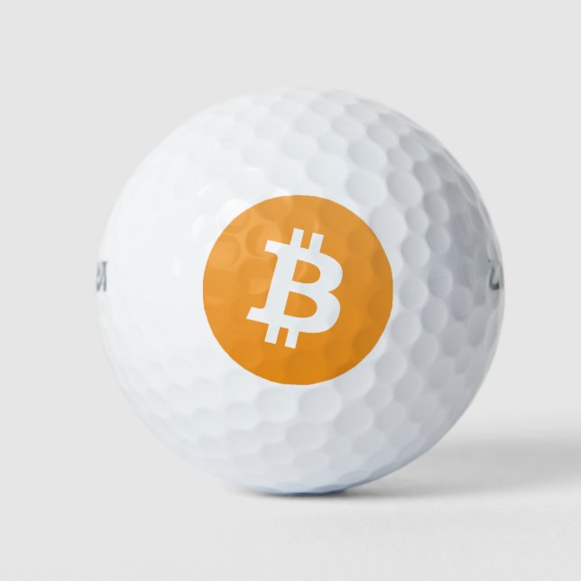 Logo Bitcoin sur balle de golf (Devant)