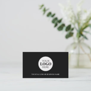  Logo Black and White QR Code Instagram Business Card