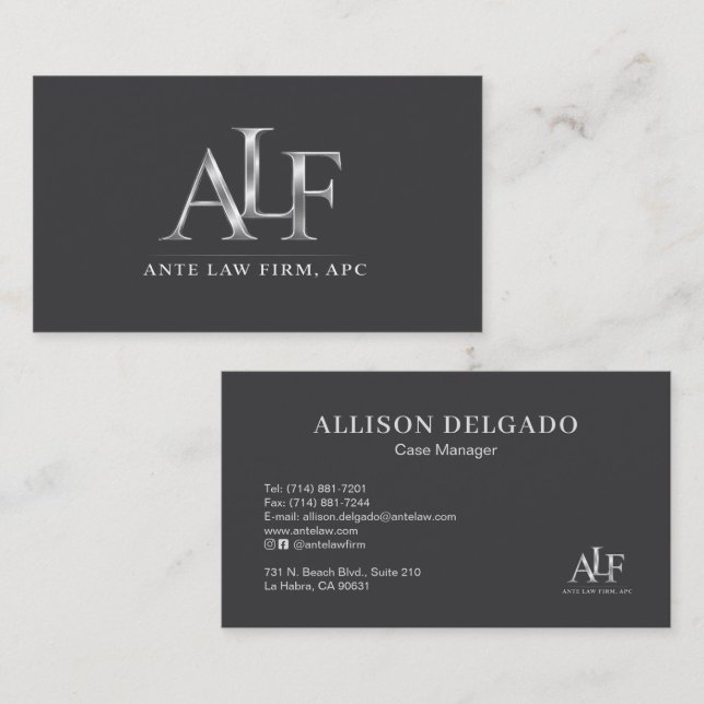Logo Black Business Card (Front/Back)