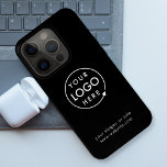 Logo Black | Business Minimalist iPhone Case<br><div class="desc">A simple custom black business template in a modern minimalist style which can be easily updated with your company logo and text. If you need any help personalizing this product, please contact me using the message button below and I'll be happy to help.</div>
