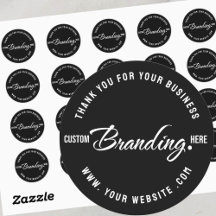 Logo Black Merci Business Sticker Étiquette