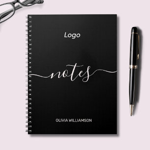 Logo Black Professional Business Notebook