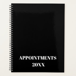 Logo black white monogram initials business 2026 planner