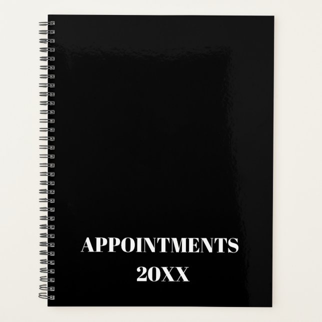 Logo black white monogram initials business 2026  planner (Front)