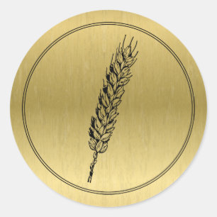 Logo Blé - Sticker Or Faux