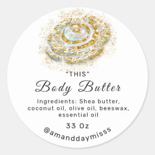 Logo Body Oil Balm Cosmetics Online Shop Thank Classic Round Sticker