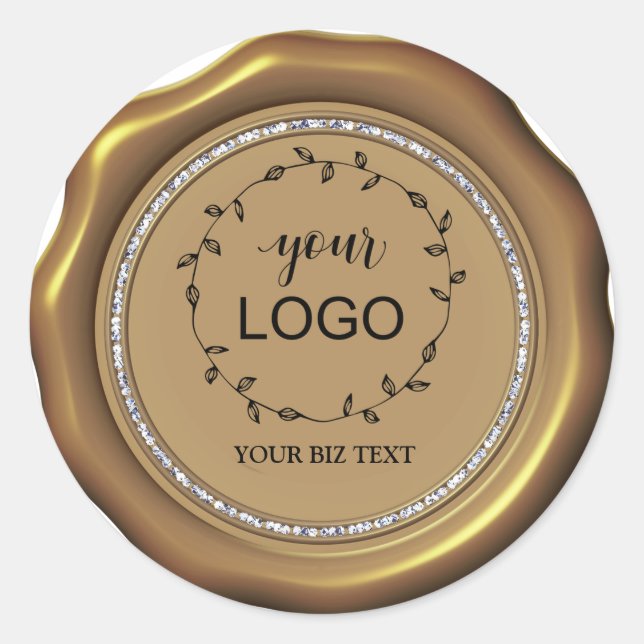 *~* LOGO BRONZE Stickers Cercle de diamant cire Sc (Devant)