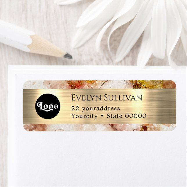 logo Brown or aquarelle adresse de retour (En situation)