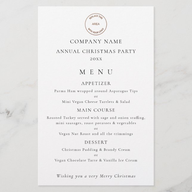 Logo Budget Entreprise Noël Menu (Devant)