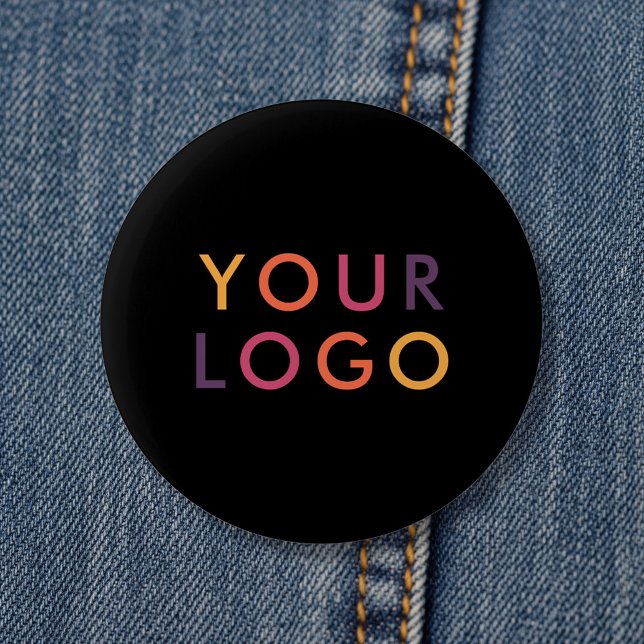 Logo Business Branding Black 2 Inch Round Button (Creator Uploaded)