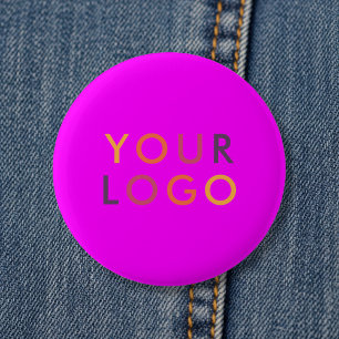 Logo Business Branding Pink Magenta 2 Inch Round Button