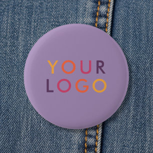 Logo Business Branding Template Purple 2 Inch Round Button