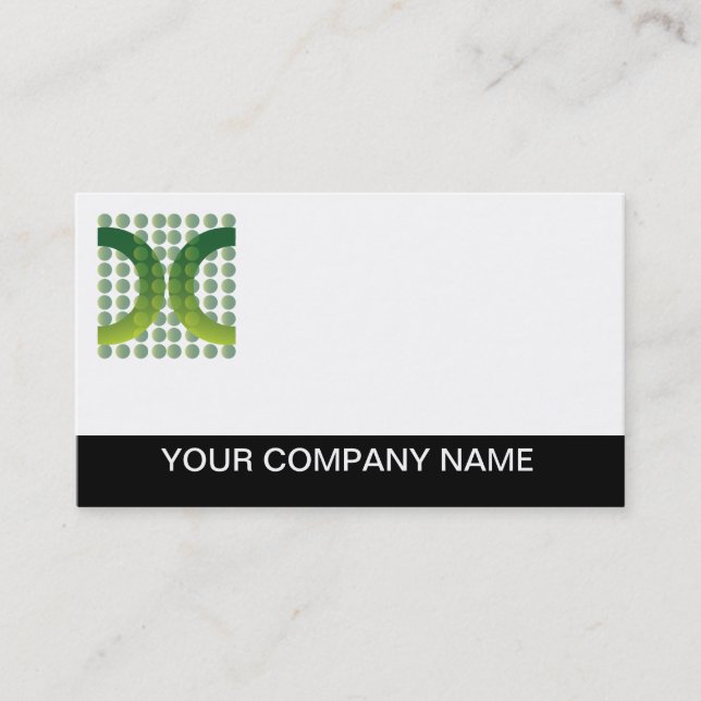 Logo Business Card Plain Green Logo (Front)
