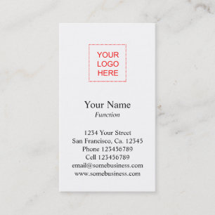 Logo business card template Vertical layout