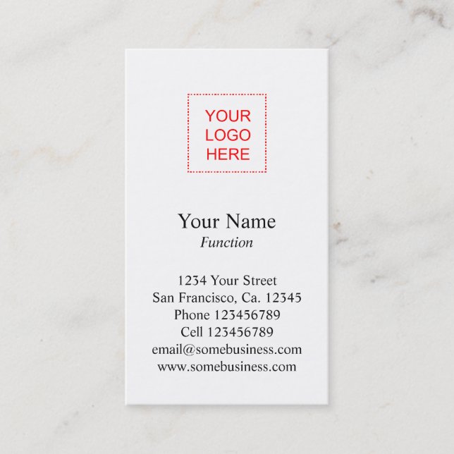 Logo business card template | Vertical layout (Front)