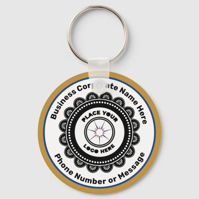 Logo Business Company Brand Promote Custom  Keychain (Front)