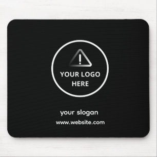 Logo Business Corporate Company Branded Black Mouse Pad