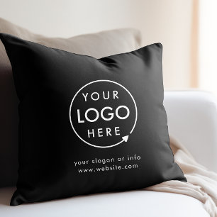 Logo   Business Corporate Company Minimalist Throw Pillow