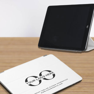 Logo Business Corporate Company Minimalist White iPad Air Cover