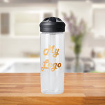Logo business corporate water bottle<br><div class="desc">A transparent background.  Personalize and add your business logo.  You can also add your brand colour.</div>