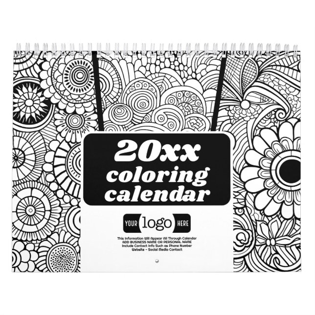 Logo Business Gift - Abstract Patterns Colouring Calendar (Cover)