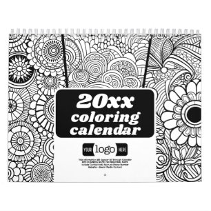 Logo Business Gift - Abstract Patterns Colouring Calendar
