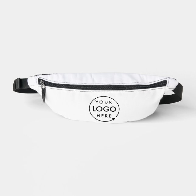Logo Business | Minimalist Simple White Fanny Pack (Front)