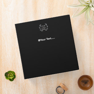 Logo Business Modern Minimal Company Branded Black Binder